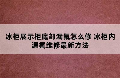 冰柜展示柜底部漏氟怎么修 冰柜内漏氟维修最新方法